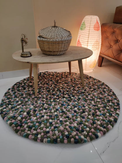 Felt Ball Floor Rug