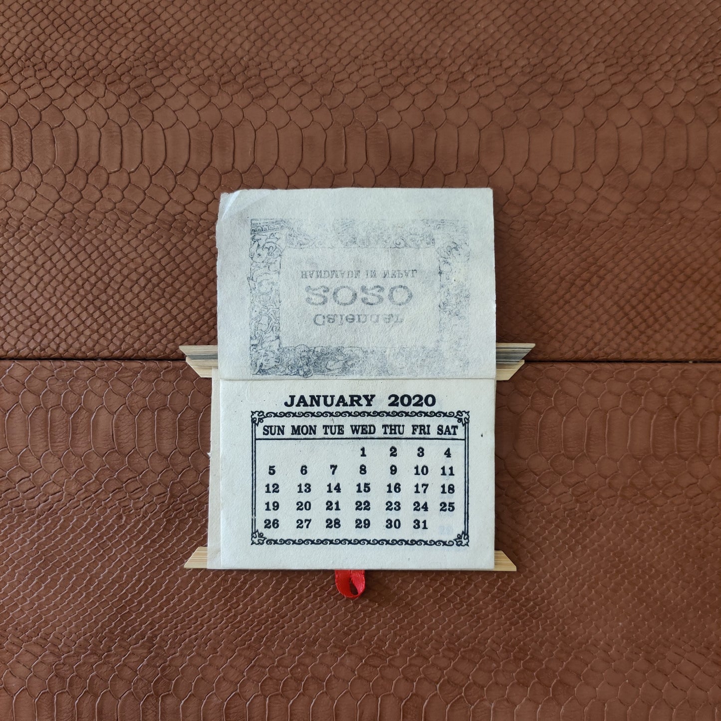 Wooden Hanging Calendar