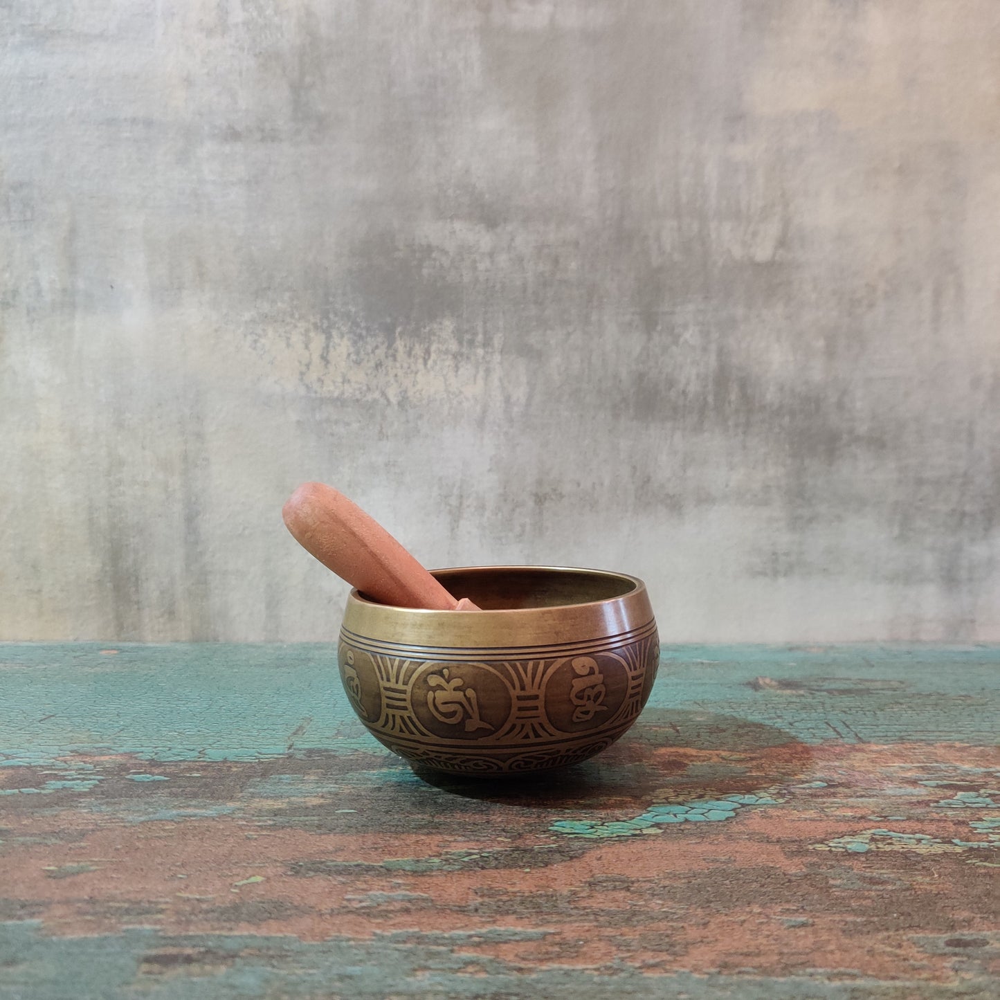 Hand Carved Brass Singing Bowl